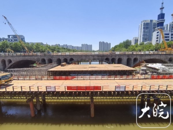 沪深配 六安五里墩大桥拆除重建有新进展: 108根管线迁改完成