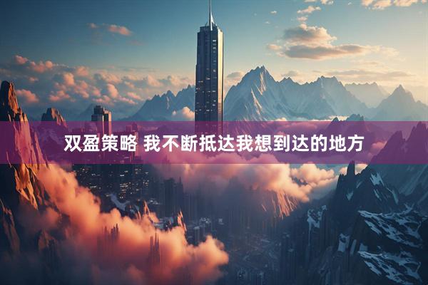双盈策略 我不断抵达我想到达的地方